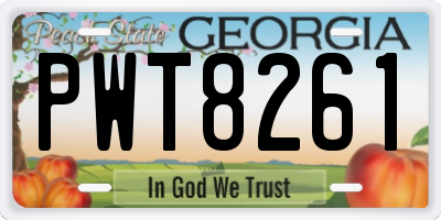 GA license plate PWT8261
