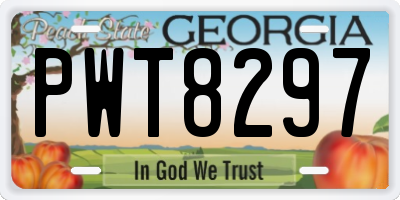 GA license plate PWT8297