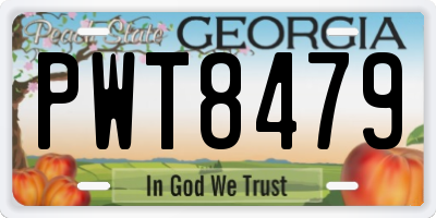 GA license plate PWT8479
