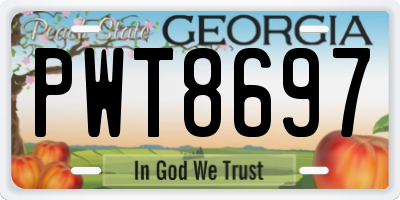 GA license plate PWT8697