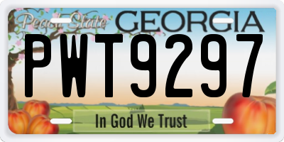 GA license plate PWT9297