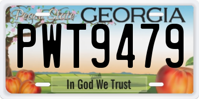 GA license plate PWT9479