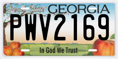 GA license plate PWV2169
