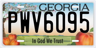 GA license plate PWV6095