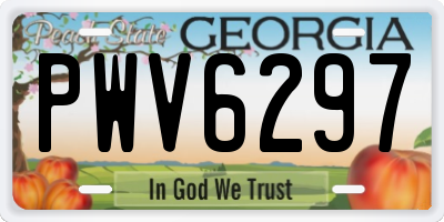 GA license plate PWV6297