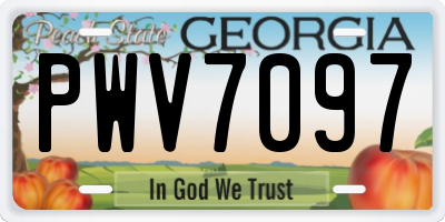 GA license plate PWV7097