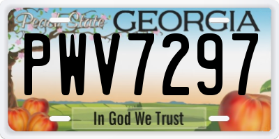 GA license plate PWV7297