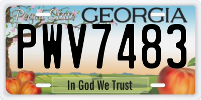 GA license plate PWV7483