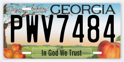 GA license plate PWV7484