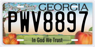GA license plate PWV8897