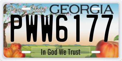 GA license plate PWW6177