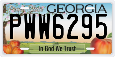 GA license plate PWW6295