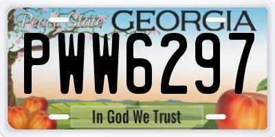 GA license plate PWW6297