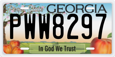 GA license plate PWW8297