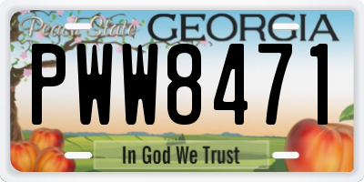 GA license plate PWW8471
