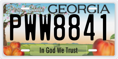 GA license plate PWW8841