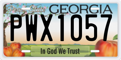 GA license plate PWX1057