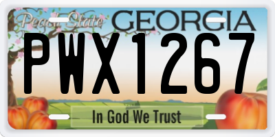 GA license plate PWX1267