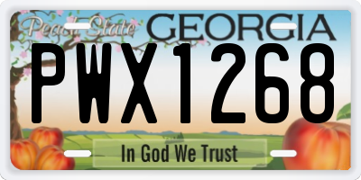 GA license plate PWX1268