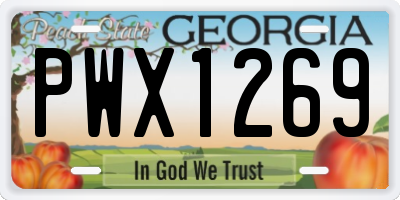 GA license plate PWX1269