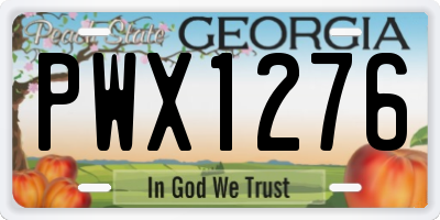 GA license plate PWX1276