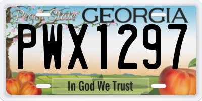GA license plate PWX1297