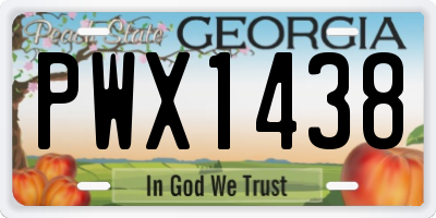 GA license plate PWX1438