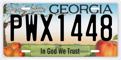 GA license plate PWX1448