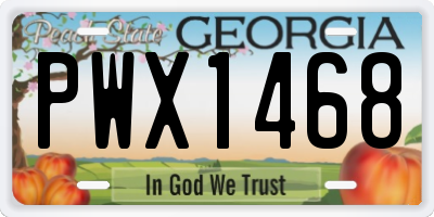GA license plate PWX1468