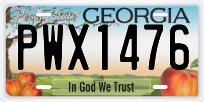 GA license plate PWX1476