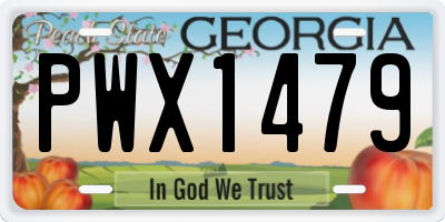 GA license plate PWX1479