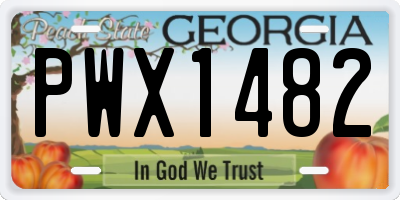 GA license plate PWX1482