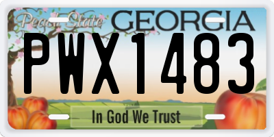 GA license plate PWX1483