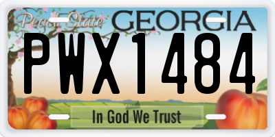 GA license plate PWX1484