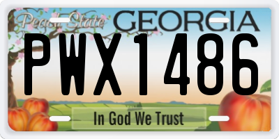 GA license plate PWX1486