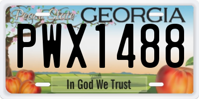 GA license plate PWX1488