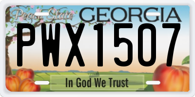 GA license plate PWX1507