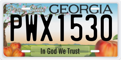 GA license plate PWX1530