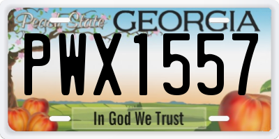 GA license plate PWX1557