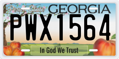 GA license plate PWX1564