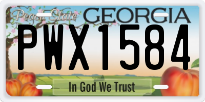 GA license plate PWX1584
