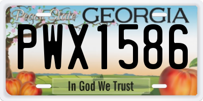 GA license plate PWX1586