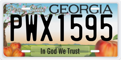 GA license plate PWX1595