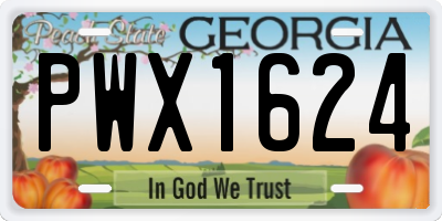 GA license plate PWX1624