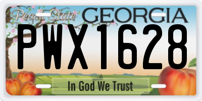 GA license plate PWX1628