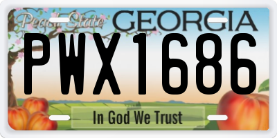 GA license plate PWX1686