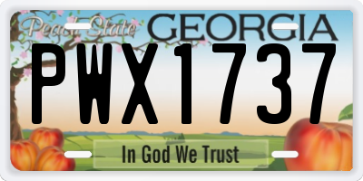 GA license plate PWX1737