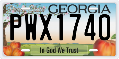 GA license plate PWX1740