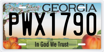 GA license plate PWX1790
