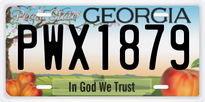GA license plate PWX1879